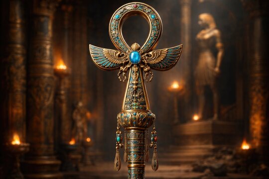 Decorative scepter with designs from the Ankh dynasty era