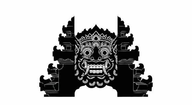 Balinese temple guardian face mask.