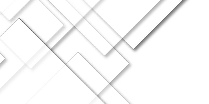 Abstract white rectangle shape geometric line background. Light Silver, Gray vector pattern in square style. Abstract technology of squares concept. vector illustration background