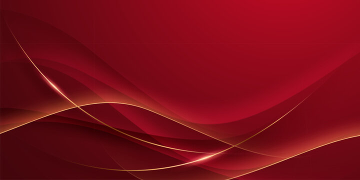 Abstract background design modern red and gold geometric elements vector illustration