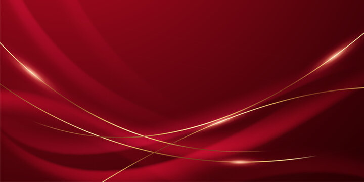 Abstract background design modern red and gold geometric elements vector illustration