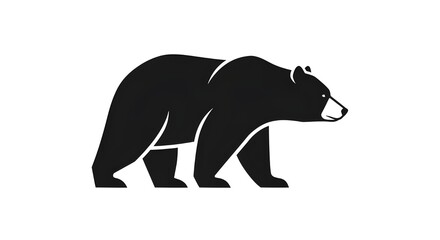 Fototapeta premium Bear Silhouette Minimal Style