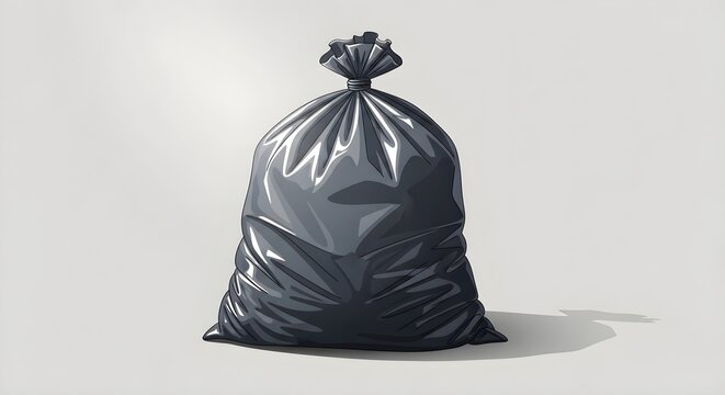Black Garbage Bag Illustration