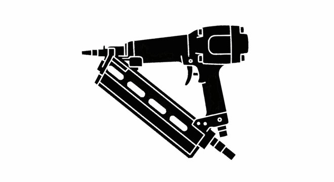 Black and white nail gun.