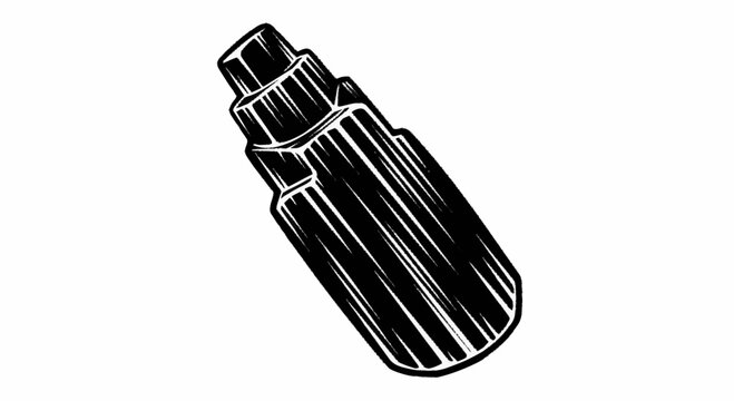 Black and white spark plug.