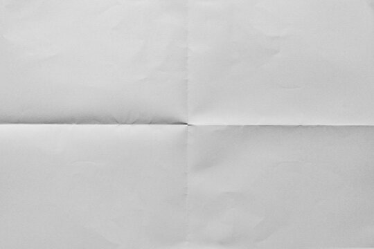 White Paper Texture with Cross Fold Creases and Subtle Shadows