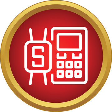 Vintage pager and cordless phone devices representing old communication technology