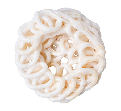krupuk isolated on a white background. traditional Indonesian food