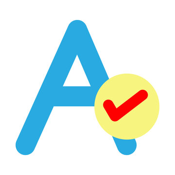 Spell Check Vector Flat Icon Design