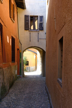Historic buildings of Camporeso, medieval village near Galbiate, Lecco province, Italy