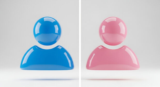 Gender Icons Representing Male and Female User Profiles.