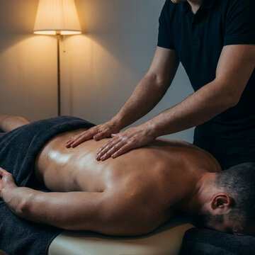 Massage Therapy Treatment For Relaxation In Luxury Spa