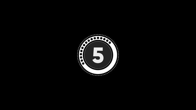 10 seconds number countdown use it as a timer. The countdown start from 10 seconds and counts down to 0 seconds, Transparent, Alpha channel. ten to zero countdown, Motion graphics, dynamic ...