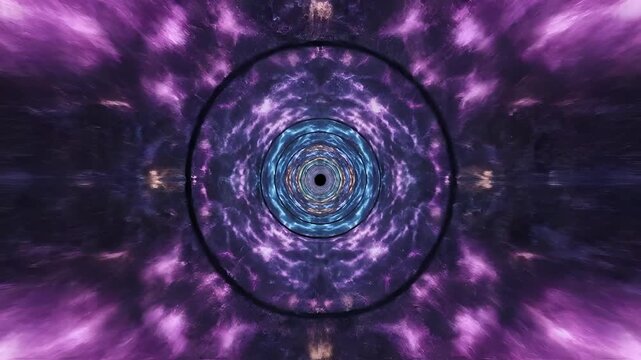 Hypnotic Abstract Psychedelic Tunnel Visualizer with Cosmic Energy Flow.