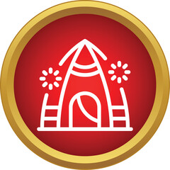 Tipi dwelling icon as a symbol of traditional native american life © ylivdesign