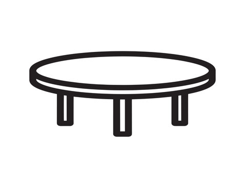 Simple round table icon vector illustration