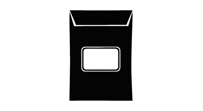 Black envelope with window.