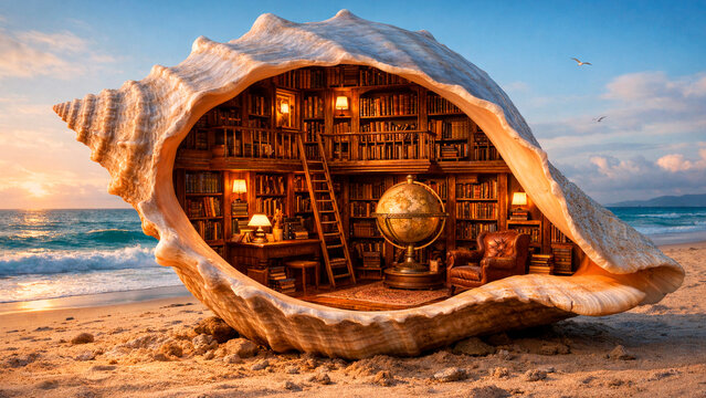 The library in the seashell