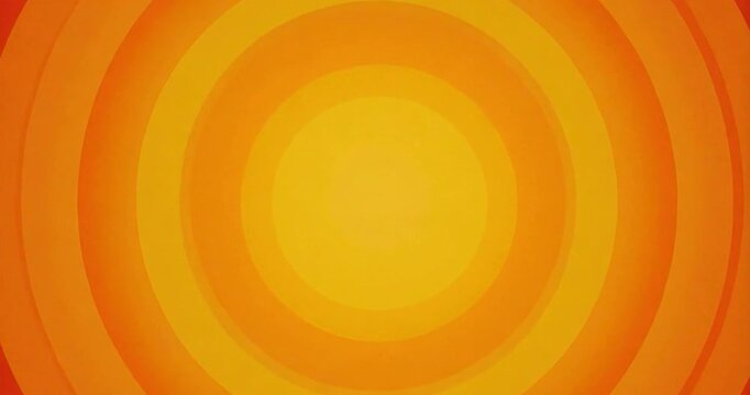 Radiant concentric orange and yellow circle gradient forming warm abstract sunburst effect evoking energy and optimism + retro target pattern with smooth gradient rings conveying energetic cheerful