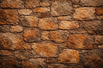 Fototapeta premium Copy space background showing textured stone wall with natural brown and orange hues