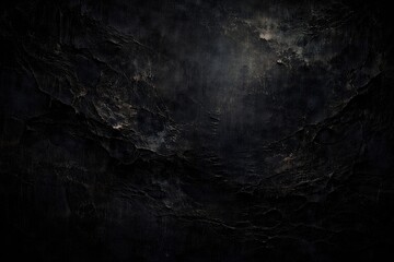 Naklejka premium Dark mysterious abstract backdrop with layered textured surface and subtle gloom