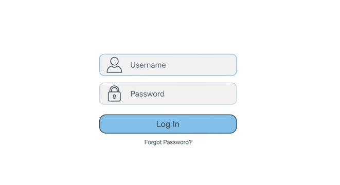 Clean login screen with username, password, and log in button