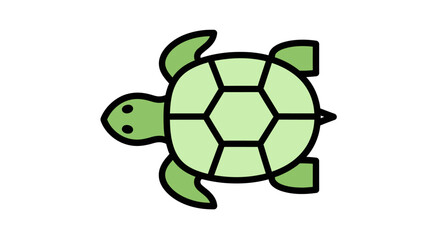 Green Turtle Shell Cartoon Character. © Centosa