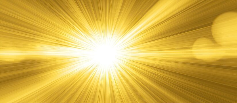 A bright, golden burst of light radiates outward, with soft glows on the right