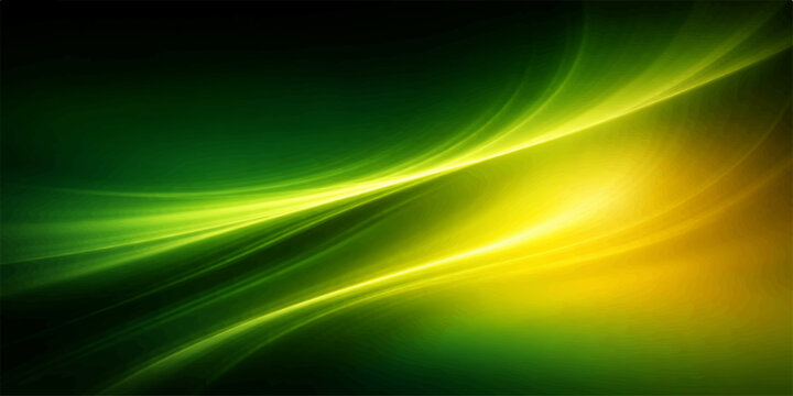 Abstract green and yellow lines dance across a deep background, creating a visual symphony of movement and energy, evoking feelings of dynamism and artistic flair.