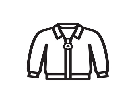 zip up jacket icon vector illustration