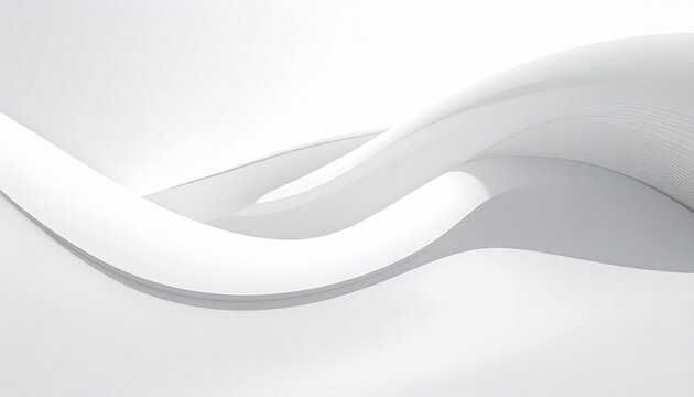 Abstract flowing white waves modern minimalist background texture