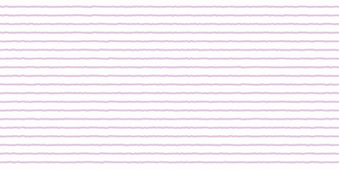 Fototapeta premium Light purple lavender wavy stripes forming a seamless horizontal pattern on a white background, creating an abstract texture