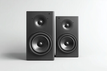 Fototapeta premium Modern audio loudspeaker isolated on white background.