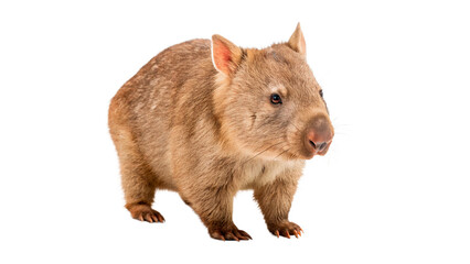 Fototapeta premium southern hairy nosed wombat isolated on transparent background