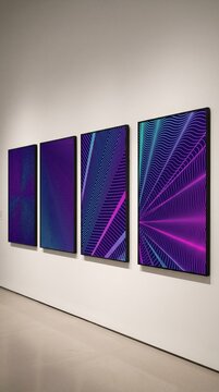 Vibrant purple and blue abstract art