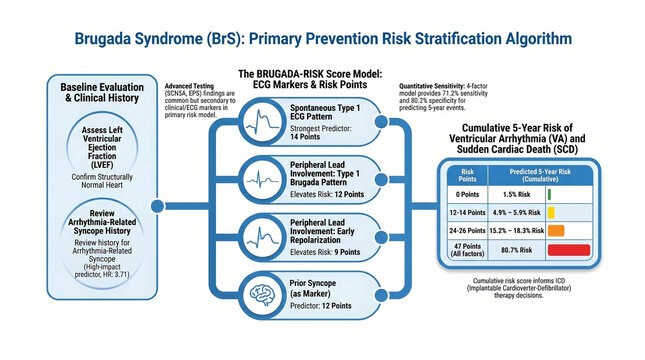 Brugada Syndrome (BrS): Primary Prevention Risk Stratification Algorithm