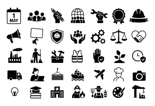 Line Style Labor Day Icons Collection
Minimalist Workers Day Icon Pack
Colorful Labor Day Icon Set