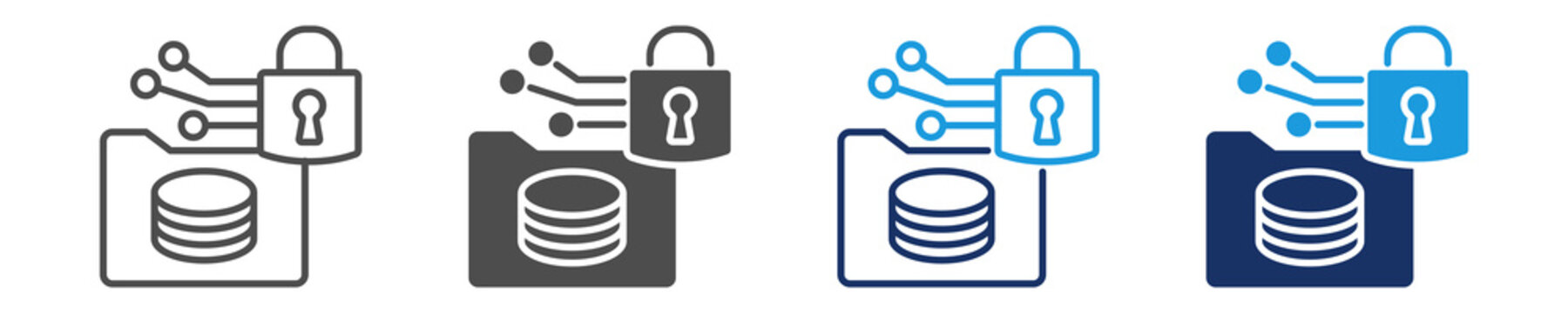 encryption icon set with multi concept