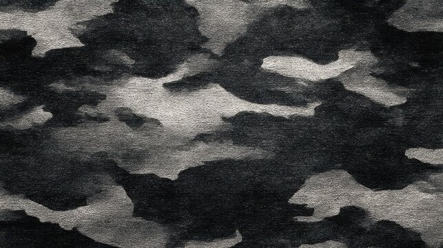Abstract dark gray and black camouflage pattern texture