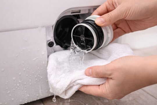 Draining Washing Machine Pump Filter Safely