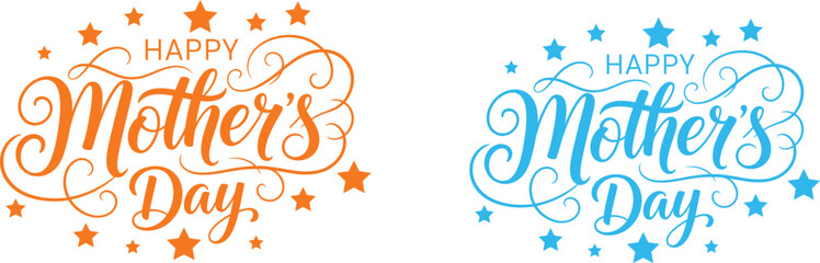 Obraz premium Happy mother's day beautiful calligraphy designs for celebrating moms motherhood