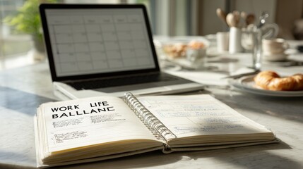 Obraz premium An open notebook d 