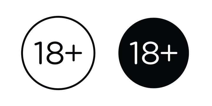 18 Plus icon pack, best for Graphic designs. Vector