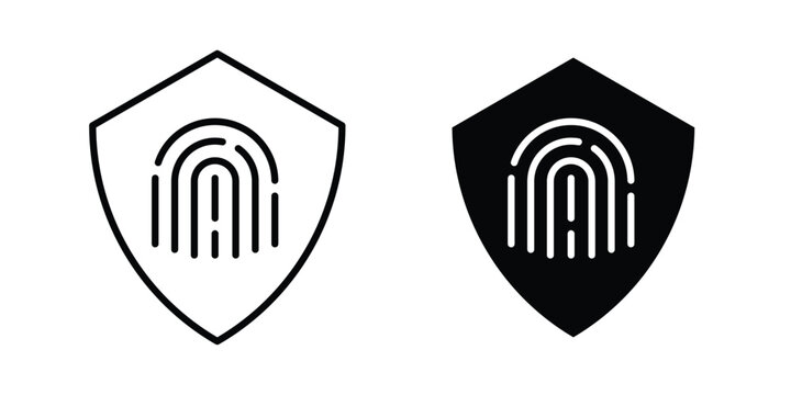 Biometric security icon pack, best for Graphic designs. Vector