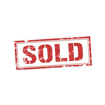 Red sold stamp