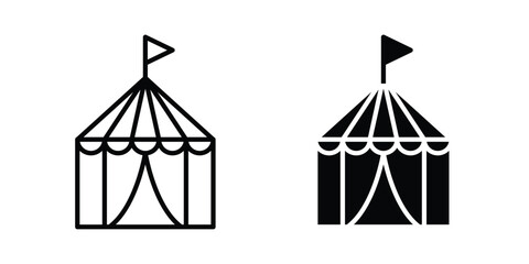 Circus tent icon pack, best for Graphic designs. Vector © Cristiane