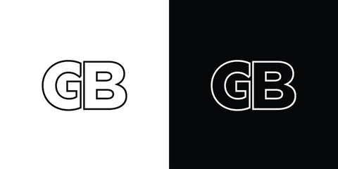 Letter G and B, GB logo design template. Minimal monogram initial based logotype. © SolaruS