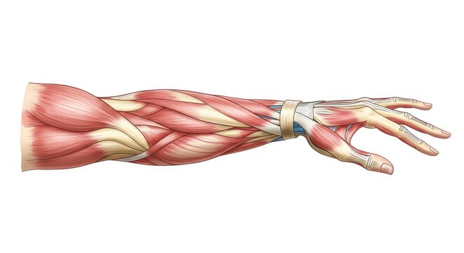 Human arm muscle anatomy.