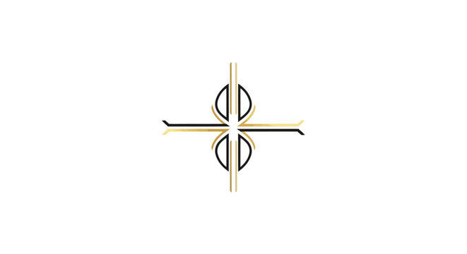 Abstract Symmetrical Vector Logo Design