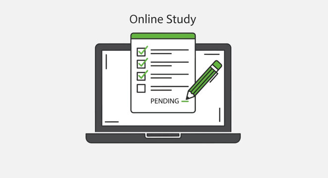 vector illustration of online study checklist with freemium highlight